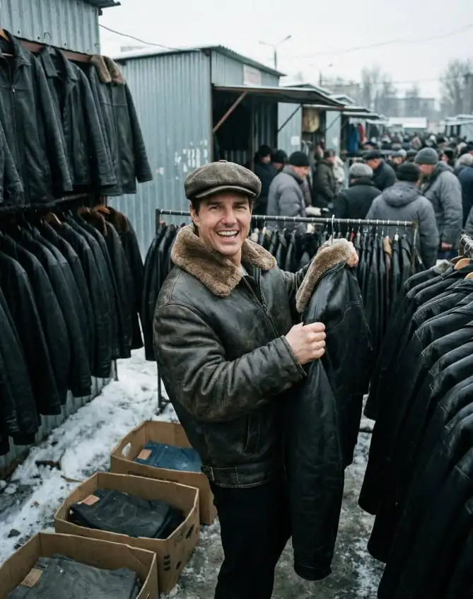 Том Круз стал продавцом на рынке.