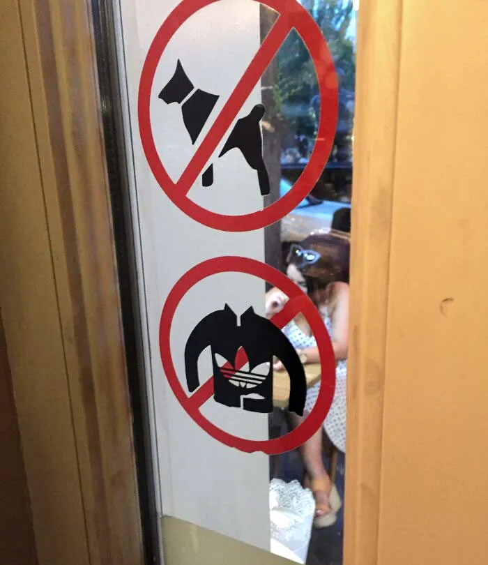 «В этом ресторане в Европе не разрешают носить спортивные костюмы Adidas».