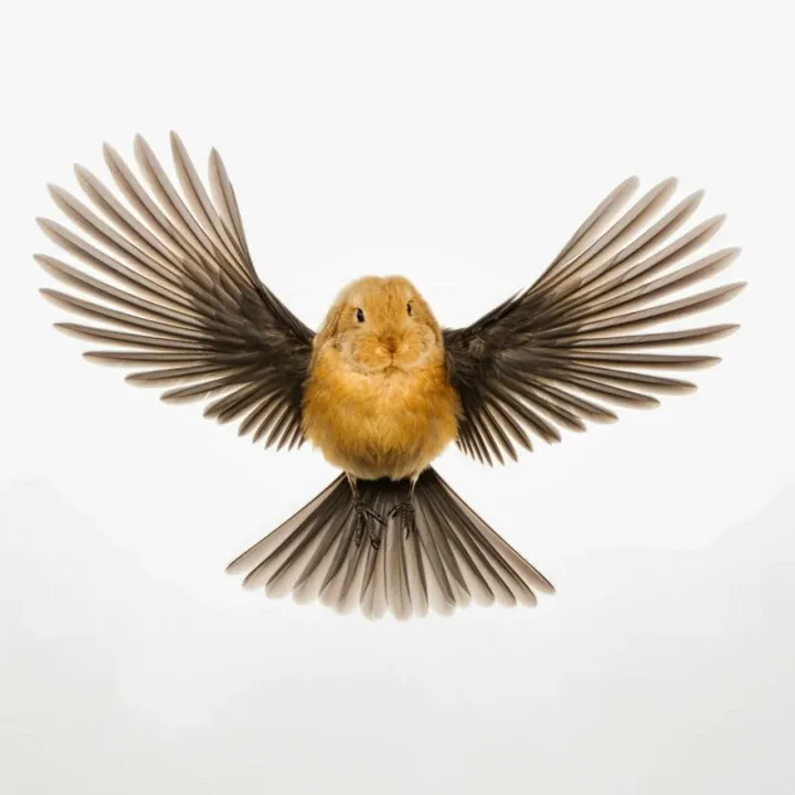 Кролик и птица.