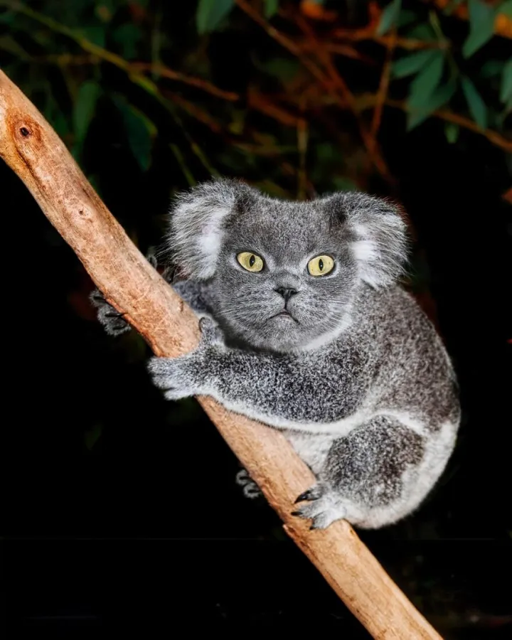 Коала и кошка.