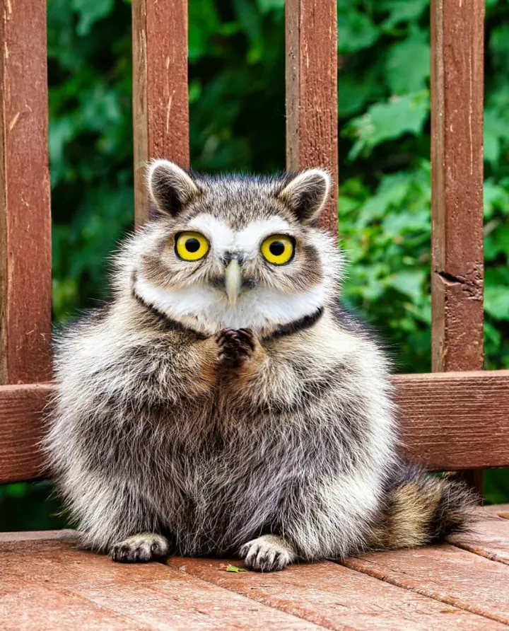 Енот и сова.