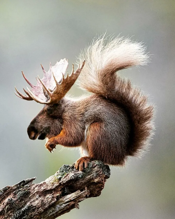 Лось и белка.