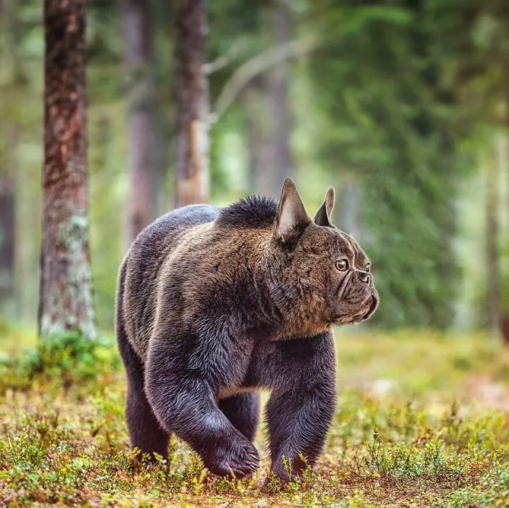 Медведь и бульдог.