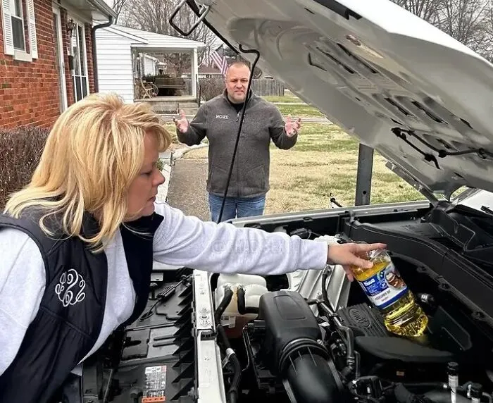 Когда муж сказал, что нужно поменять масло в машине.