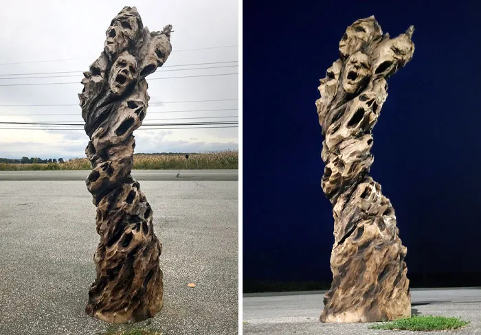 «Мой приятель — блестящий художник. Вот его скульптура „Башня Душ“».