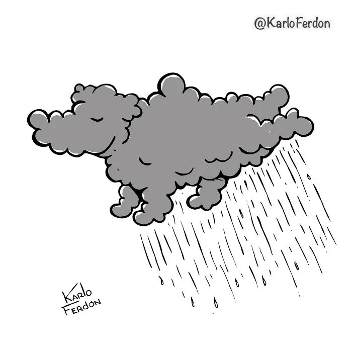 Облако в виде собачки.