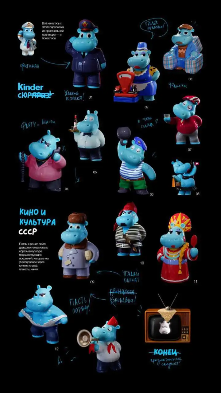 Весь ассортимент СССР-бегемотиков.