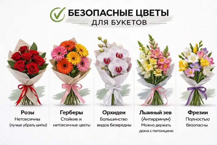 Безопасные букеты.