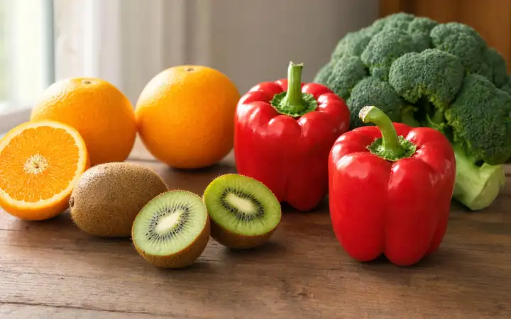 Продукты, богатые витамином С.