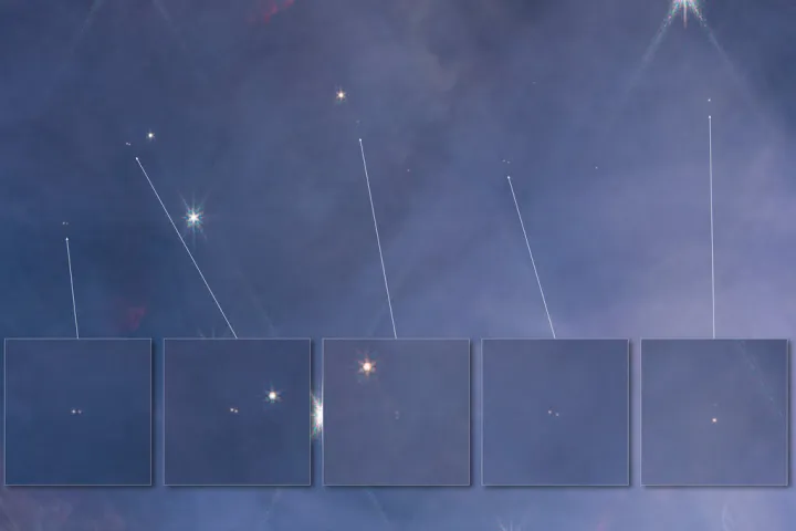 Юпитероподобные объекты держатся парами и абсолютно свободно плавают в туманности Орион.