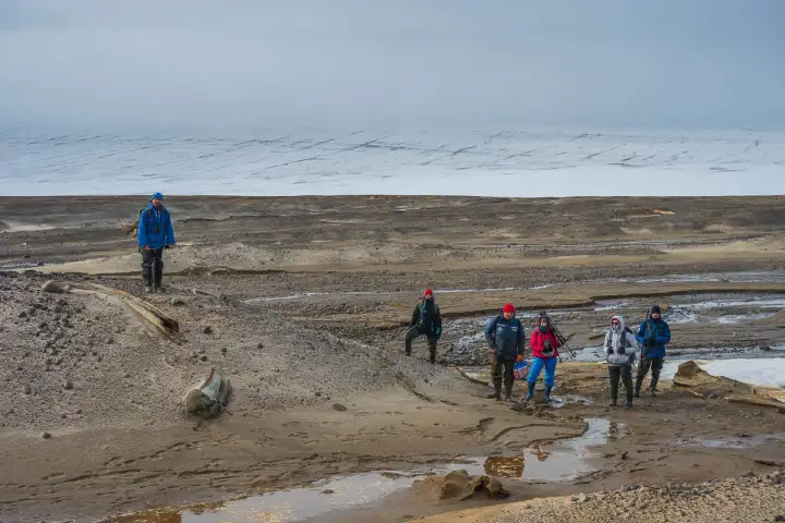 Исследователи изучают останки.