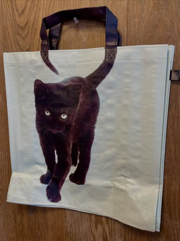 Шоппер в виде черного котика.