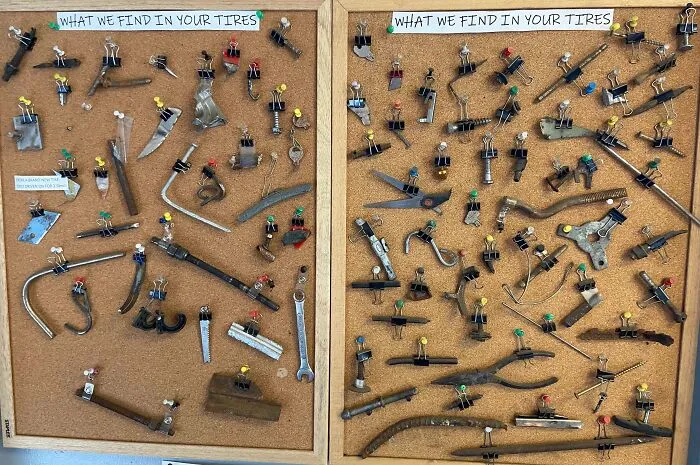 «Что мы находим в ваших шинах».