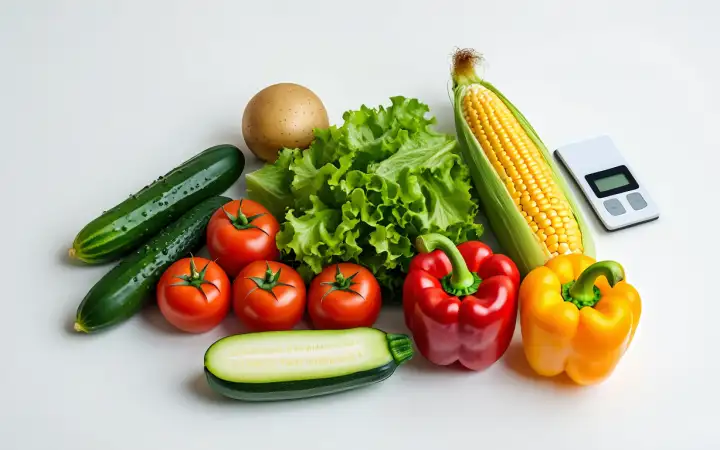 Не взвешивайте овощи (кроме крахмалистых).