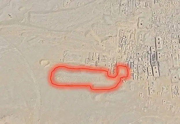 На изображении показан контур, где, по мнению исследователей, находится второй Сфинкс.