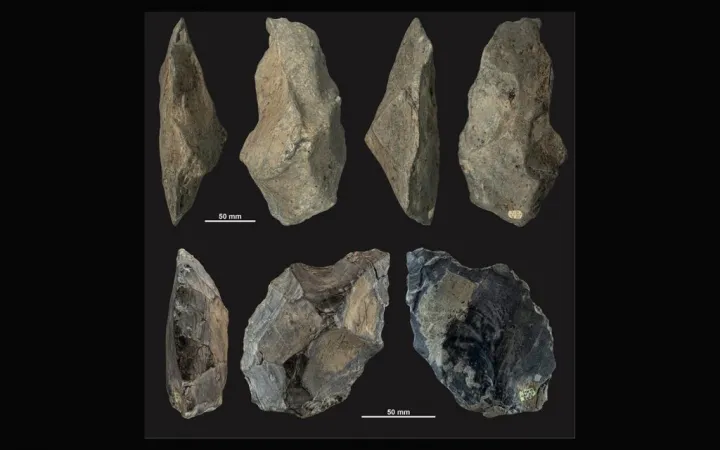 Каменные орудия ашельской культуры.