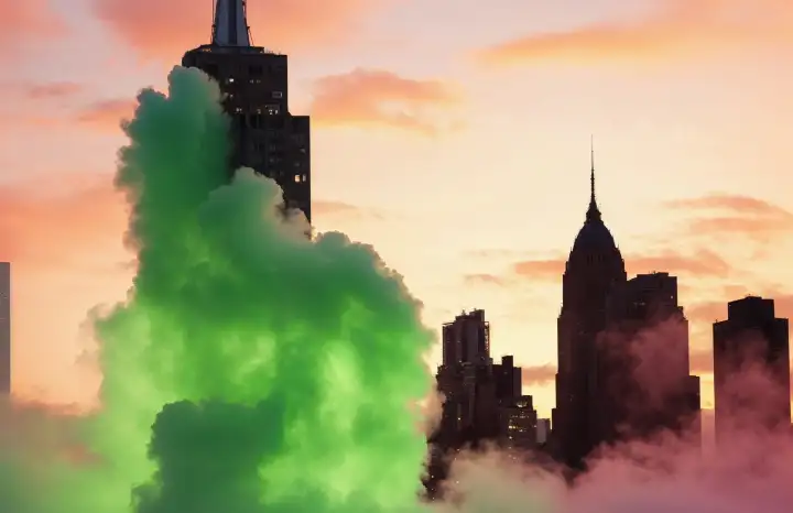 Из-за ядовитого тумана людям советуют оставаться дома.