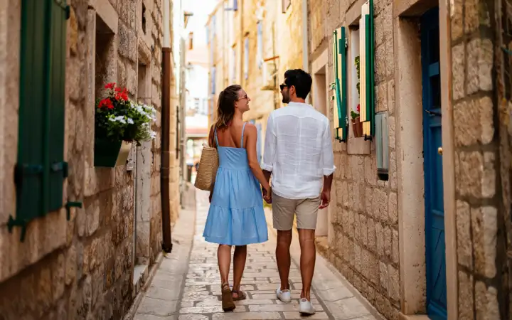 Пара в путешествии.