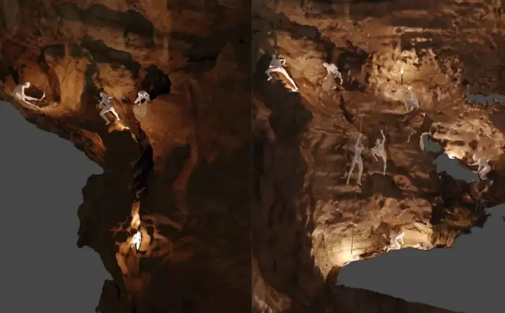 Древним спелеологам приходилось преодолевать узкие проходы.