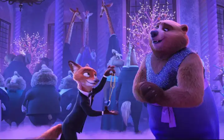 Ник Уайлд и баронесса-медведица.