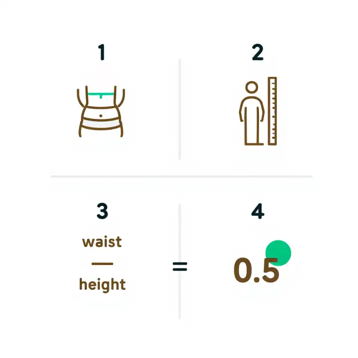 Чтобы вычислить показатель WHtR, измерьте талию сантиметровой лентой и разделите полученное значение на свой рост в сантиметрах. 