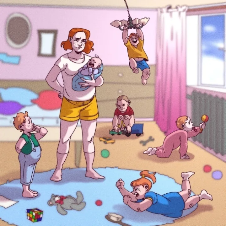 Детский сад за стенкой.