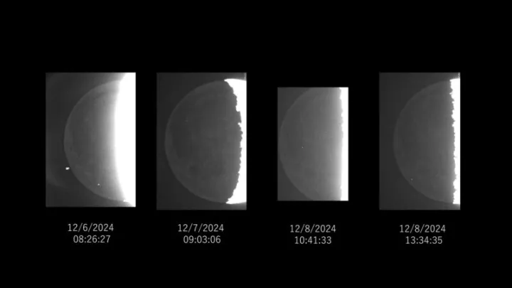 Четыре столкновения с Луной, которые Даичи Фудзи наблюдал за последнюю неделю.
