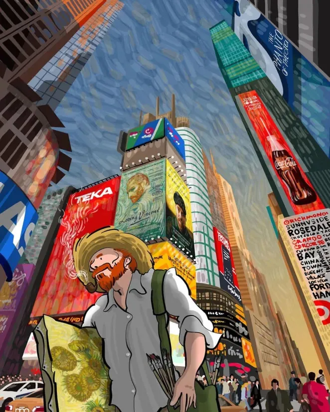 Ван Гог на Таймс-сквер.