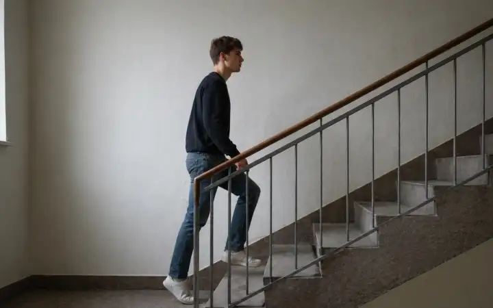 Подъем по лестнице.