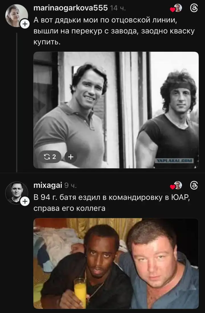 Арнольд Шварценеггер и Сильвестр Сталлоне в роли дядек и Пи Дидди в роли отца.