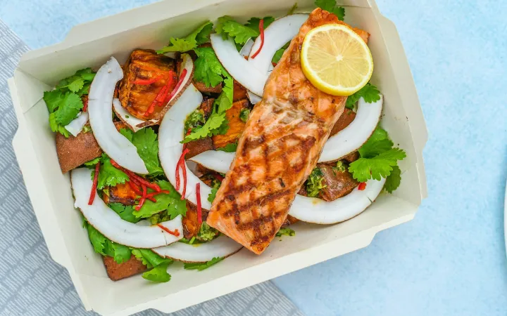 Рыба с овощами.