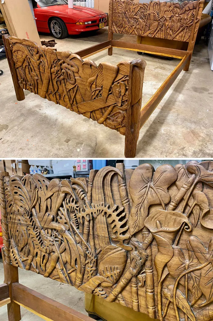 «Африканская кровать ручной работы, которую я увидел на гаражной распродаже. Я просто не мог ее не взять».