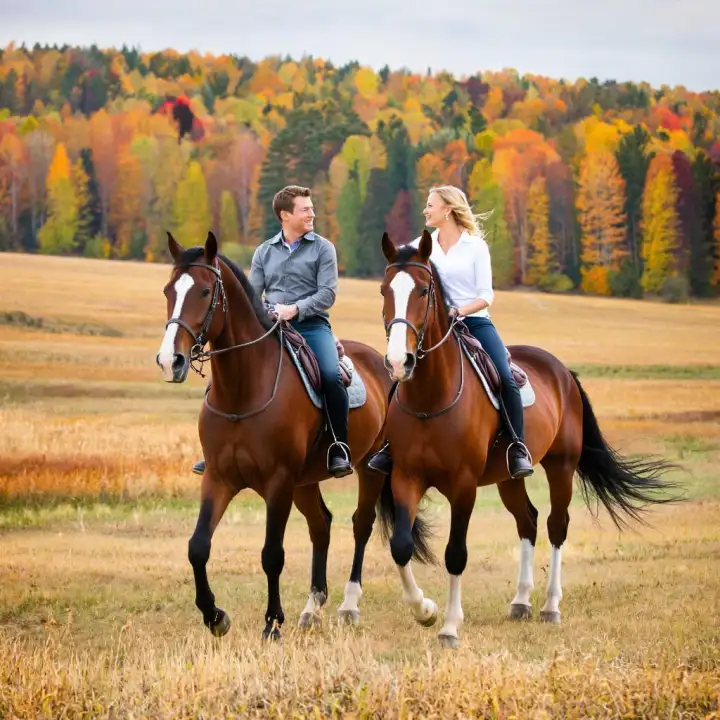 Осенняя конная прогулка.