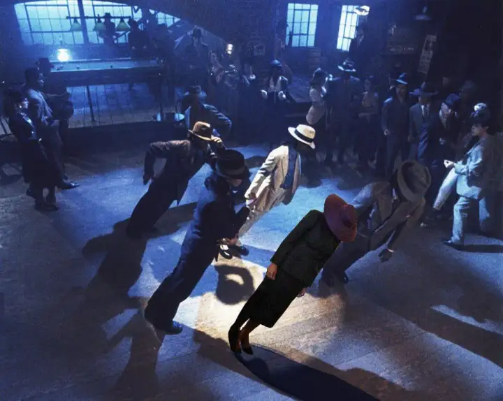 Мелания на съемках клипа Майкла Джексона.